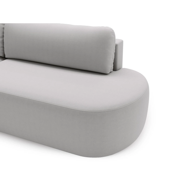 ROZKŁADANY NAROŻNIK JASNOSZARY AGAT O DO SALONU Z FUNKCJĄ SPANIA - CHARAKTERYSTYCZNE DETALE